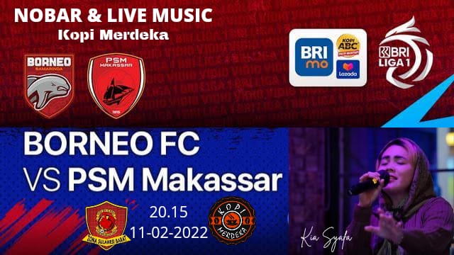 Kopi Merdeka Mamuju Gelar Nobar PSM Versus Borneo FC